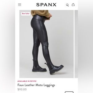 SPANX petite motto leather leggings